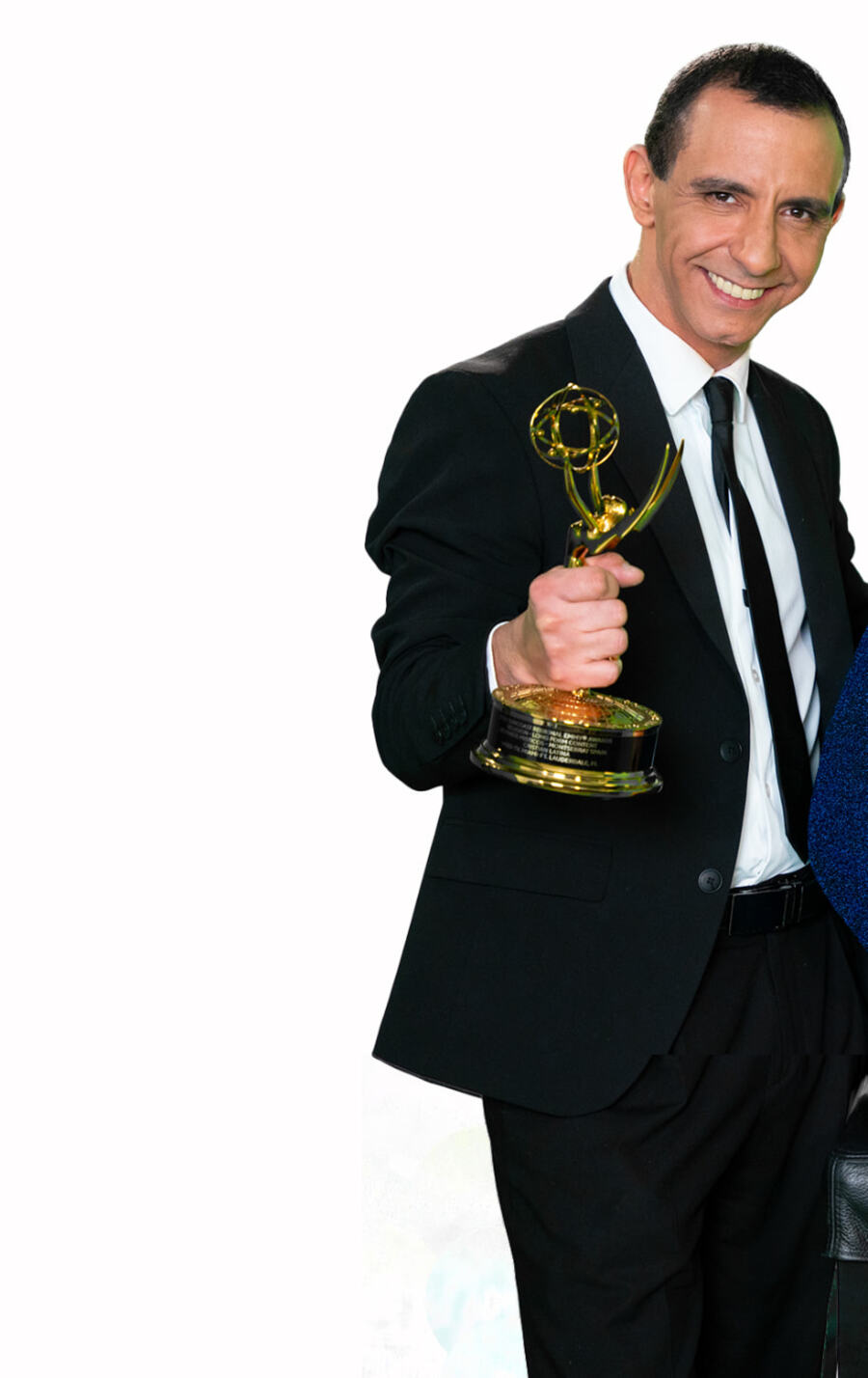 Cristian Latina con su premio Emmy